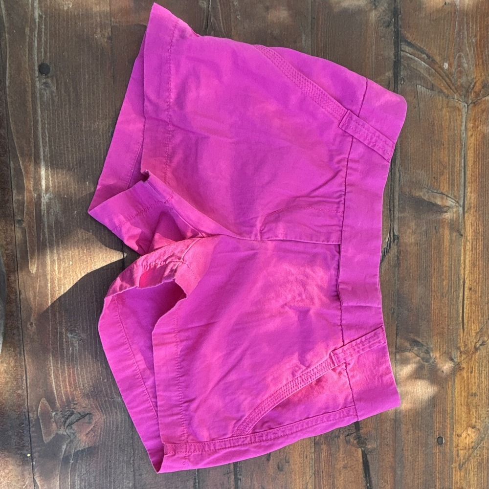 J.CREW Classic Twill Chino Shorts Women Size 0 Pink Cotton City Fit Flat Front